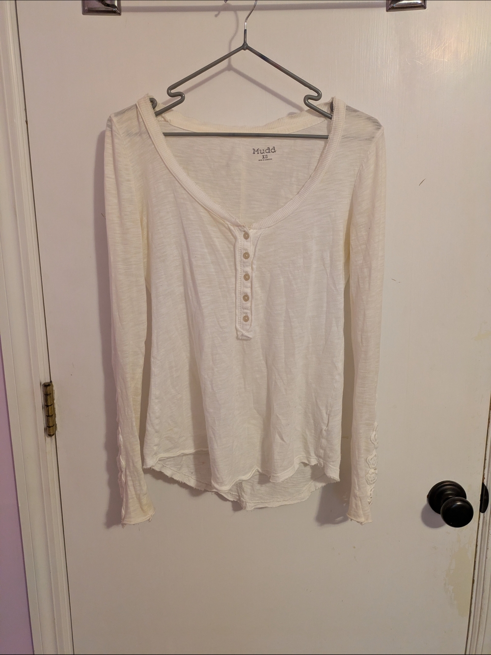 Mudd Cream Long-Sleeve Top